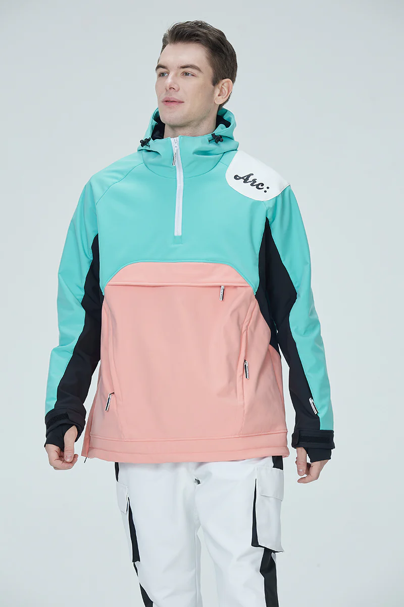 Men's Arctic Queen Mountain Star Color Block Anorak Snow Jacket - Image 4