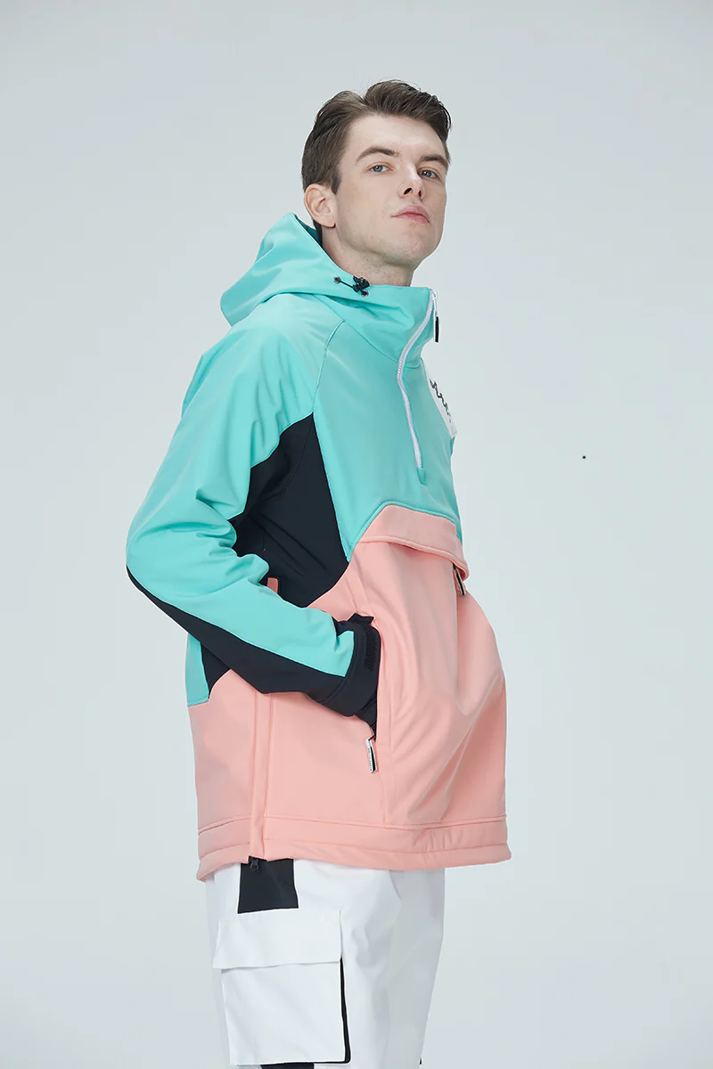 Men's Arctic Queen Mountain Star Color Block Anorak Snow Jacket - Image 5