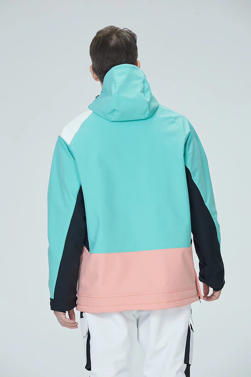 Men's Arctic Queen Mountain Star Color Block Anorak Snow Jacket - Image 6