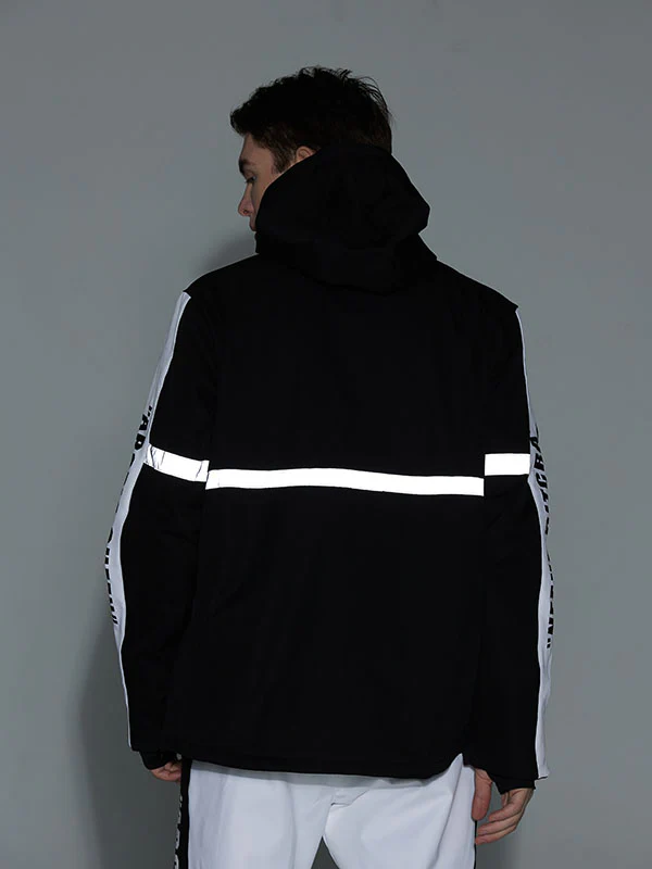 Men's Arctic Queen Winter Guide Stripe Reflective Snow Jacket - Image 3