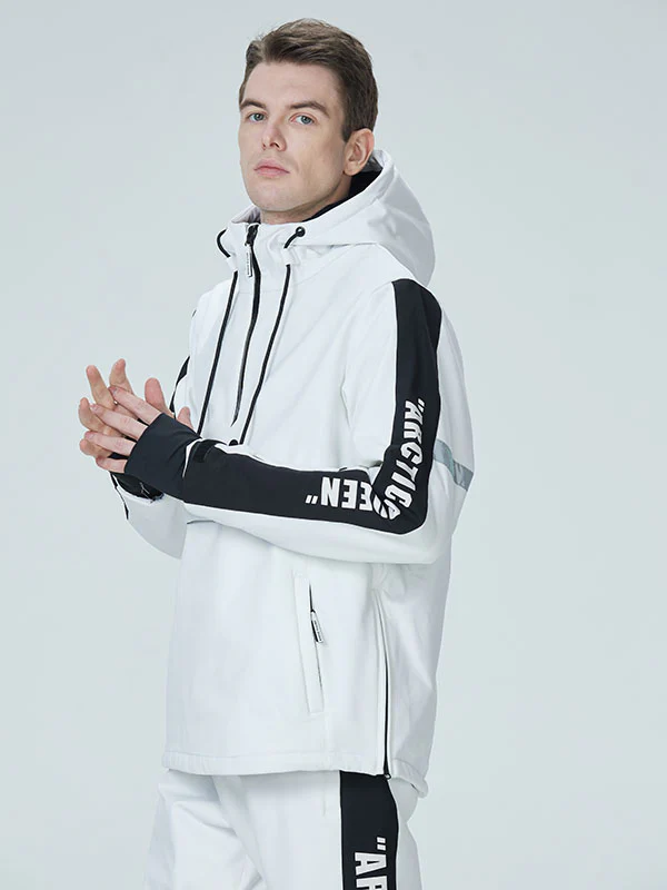 Men's Arctic Queen Winter Guide Stripe Reflective Snow Jacket - Image 4