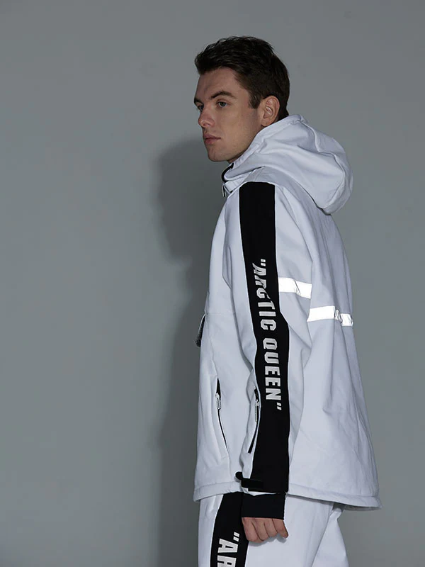 Men's Arctic Queen Winter Guide Stripe Reflective Snow Jacket - Image 5