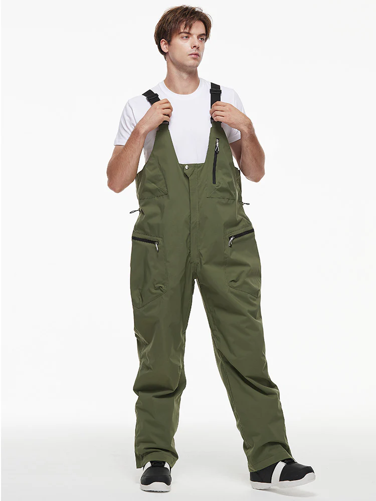 Men's Backcountry Mountain Chill Waterproof Cargo Snow Bib Overalls - Image 6