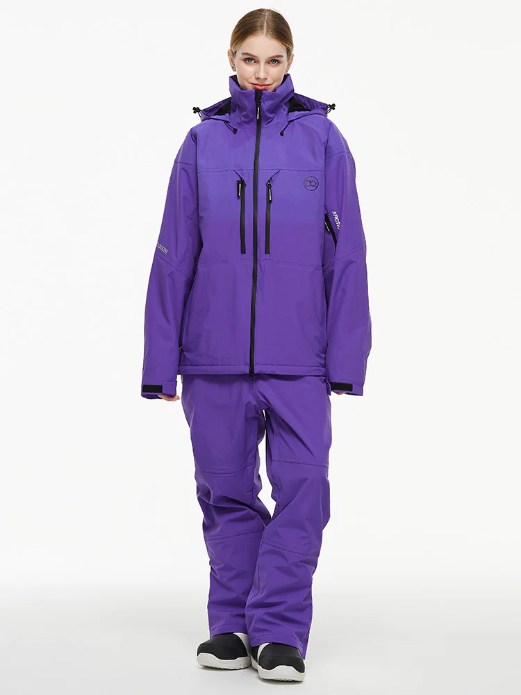 Women's Arctic Queen Mountain Windbreaker Thermal Snow Suits with Overalls Bibs - Image 11