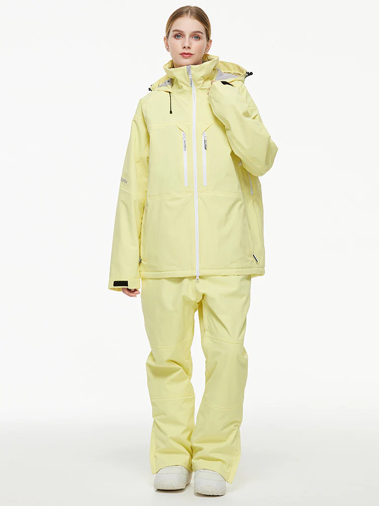 Women's Arctic Queen Mountain Windbreaker Thermal Snow Suits with Overalls Bibs - Image 15