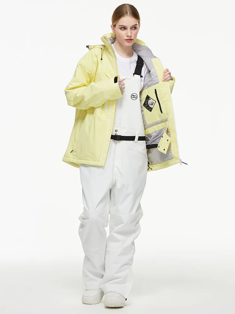 Women's Arctic Queen Mountain Windbreaker Thermal Snow Suits with Overalls Bibs - Image 17