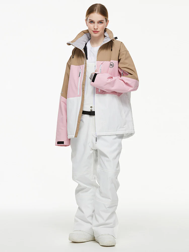 Women's Arctic Queen Mountain Windbreaker Thermal Snow Suits with Overalls Bibs - Image 22