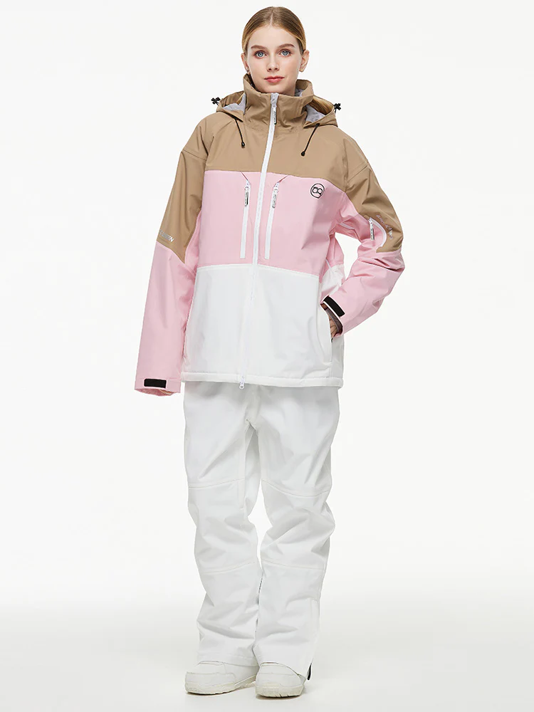 Women's Arctic Queen Mountain Windbreaker Thermal Snow Suits with Overalls Bibs - Image 23