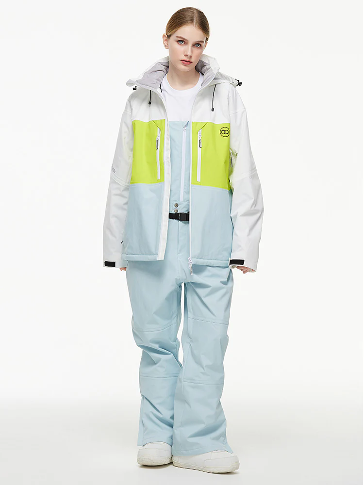 Women's Arctic Queen Mountain Windbreaker Thermal Snow Suits with Overalls Bibs - Image 25
