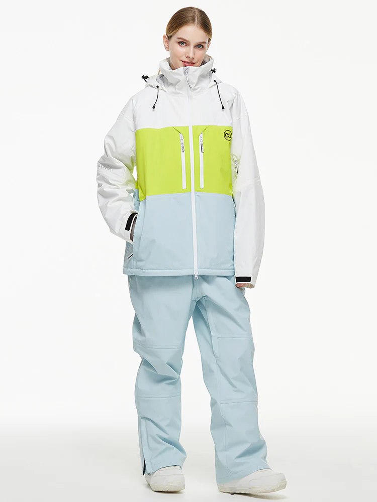 Women's Arctic Queen Mountain Windbreaker Thermal Snow Suits with Overalls Bibs - Image 26