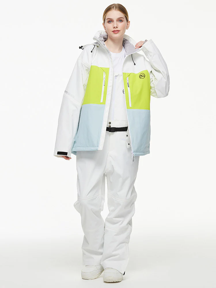 Women's Arctic Queen Mountain Windbreaker Thermal Snow Suits with Overalls Bibs - Image 27