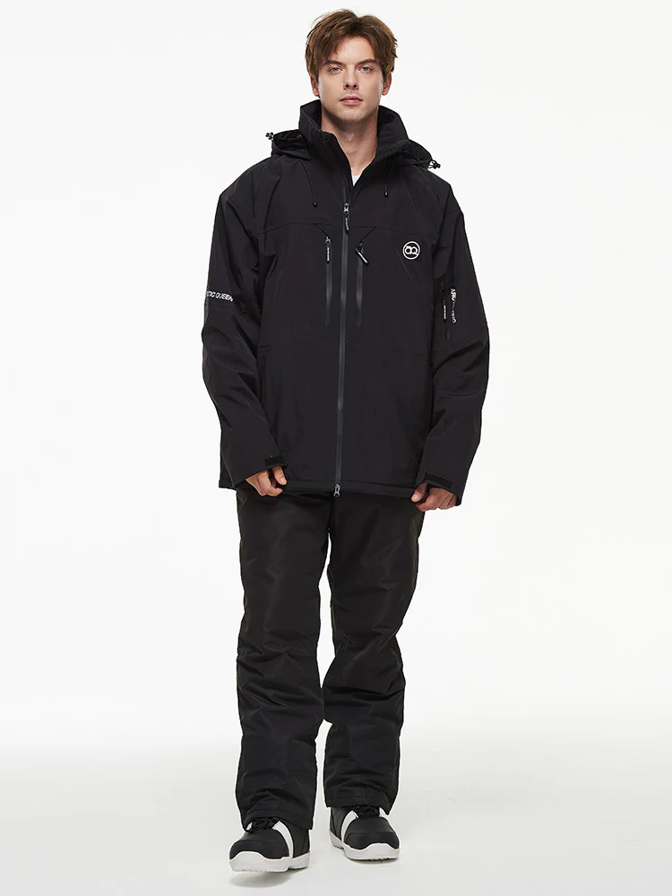 Men's Backcountry Mountain Windbreaker Thermal Snow Suits with Overalls Bibs - Image 3