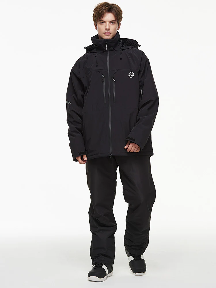 Men's Backcountry Mountain Windbreaker Thermal Snow Suits with Overalls Bibs - Image 4