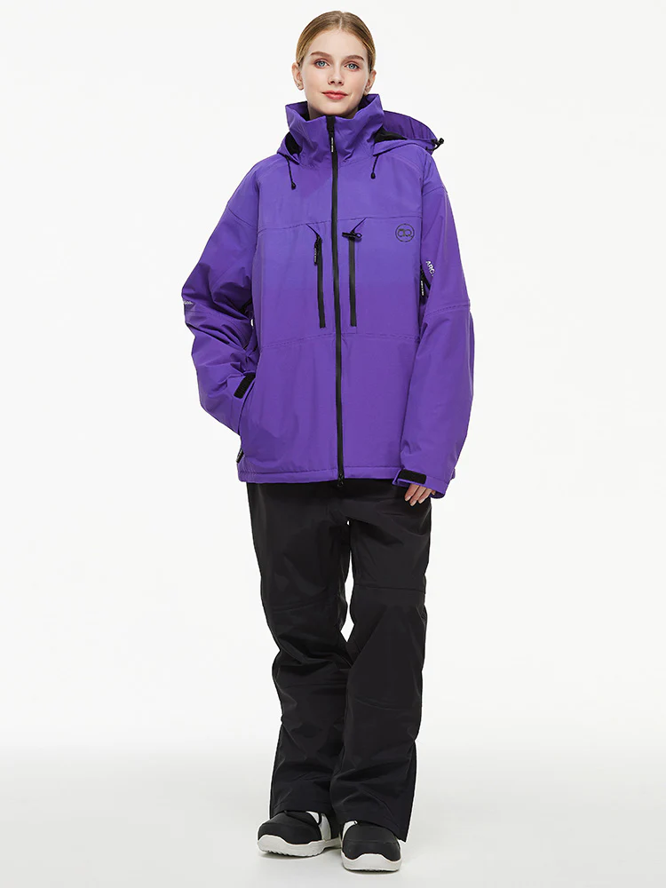 Women's Arctic Queen Mountain Windbreaker Thermal Snow Suits with Overalls Bibs - Image 7