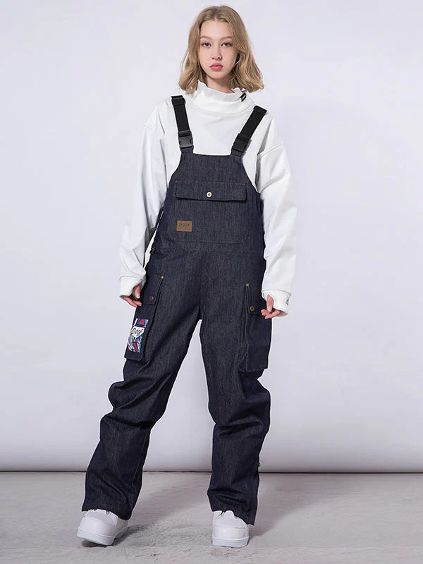 Men's Dook Snow Denim Snow Bibs Pants - Image 4