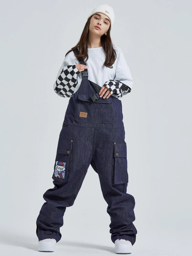 Men's Dook Snow Denim Snow Bibs Pants - Image 5