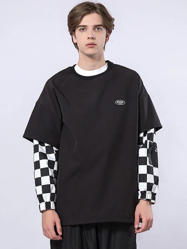 Men's Dook Snow Fake Two Crew Neck Sweater - Image 3