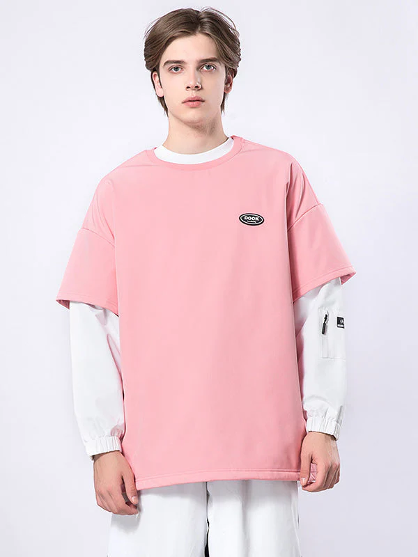Men's Dook Snow Fake Two Crew Neck Sweater - Image 7