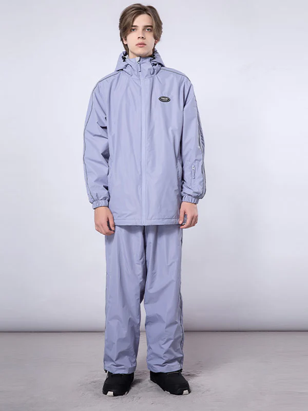 Men's Dook Snow Track Stripe Snowboard Jacket & Pants Snowsuit - Image 11