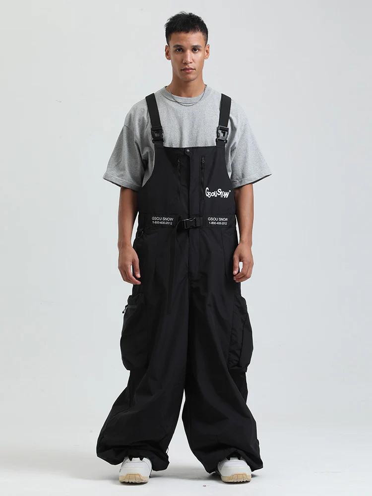 Men's Gsou Snow Alpine Freestyle Extra-Baggy Snow Bibs Pants - Image 9