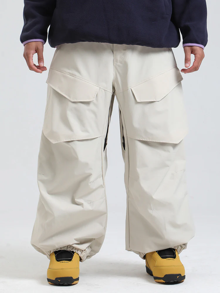 Men's Gsou Snow Urban Slope KneeFlex Cargo Pockets Baggy Snow Pants - Image 10