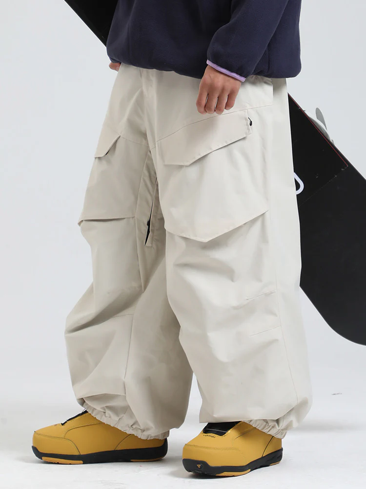 Men's Gsou Snow Urban Slope KneeFlex Cargo Pockets Baggy Snow Pants - Image 11