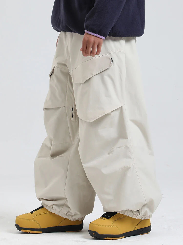 Men's Gsou Snow Urban Slope KneeFlex Cargo Pockets Baggy Snow Pants - Image 12