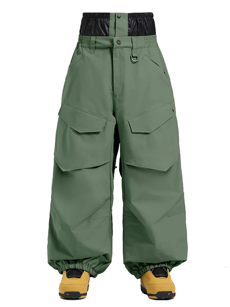 Men's Gsou Snow Urban Slope KneeFlex Cargo Pockets Baggy Snow Pants - Image 14
