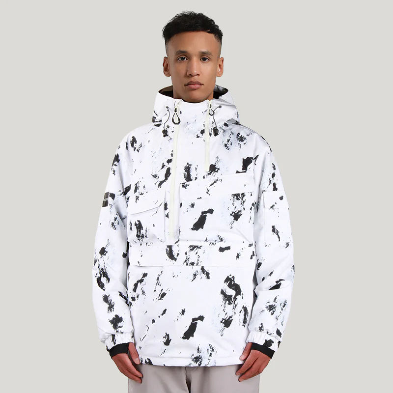 Men's Gsou Snow Winter Action Cargo Anorak Snowboard Jacket - Image 16
