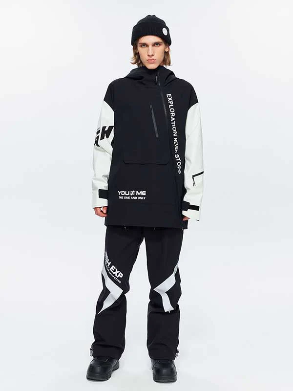 Men's High Experience Diagonal Opening Full Zipper Freestyle Snow Jacket - Image 5
