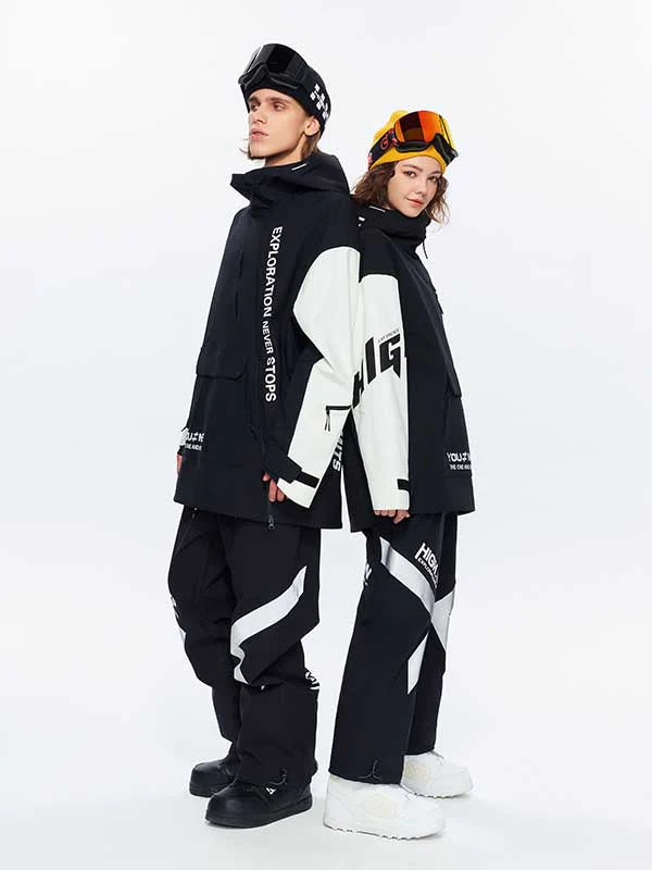 Men's High Experience Diagonal Opening Full Zipper Freestyle Snow Jacket - Image 6