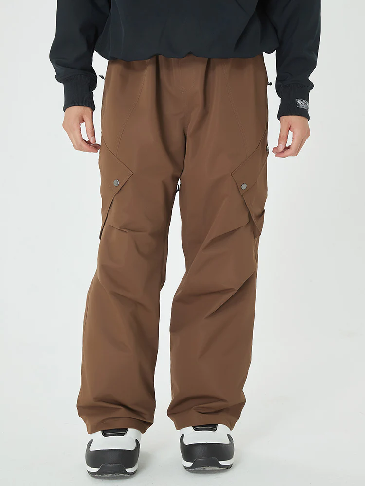 Men's Mountain Chill Swag Cargo Pockets Baggy Snow Pants - Image 10