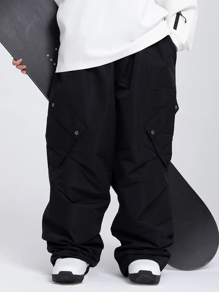 Men's Mountain Chill Swag Cargo Pockets Baggy Snow Pants - Image 3