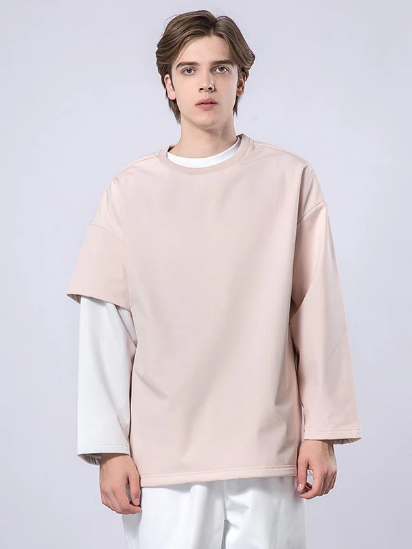 Men's Mutu Snow Fake Two Crew Neck Sweater - Image 5