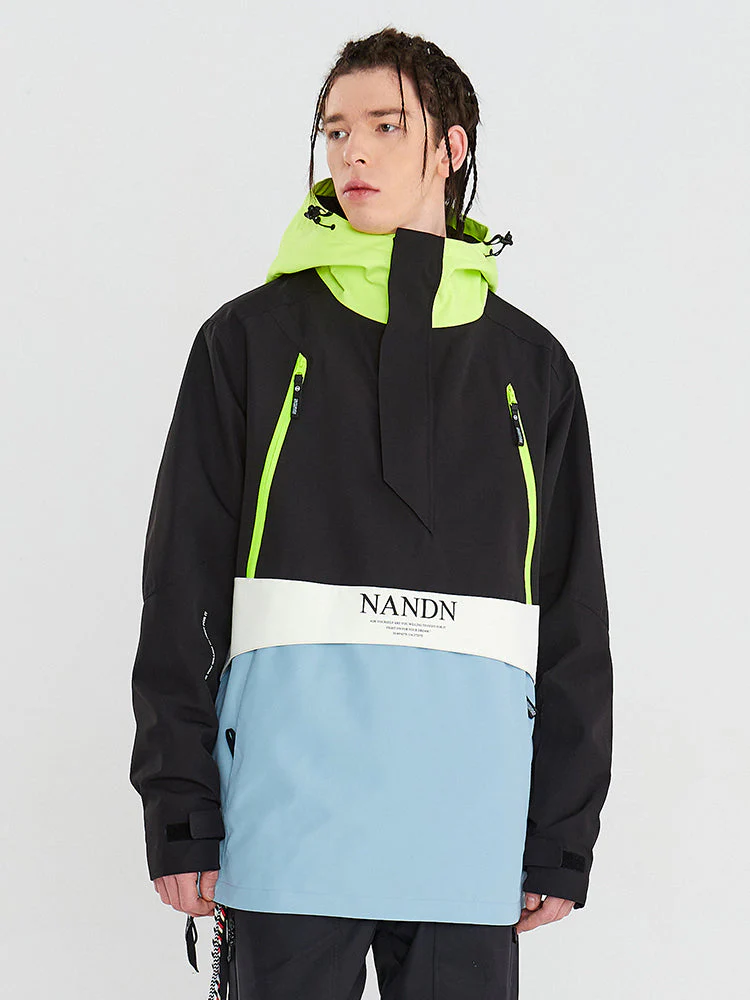 Men's Nandn Happy Holidays Snowboard Anorak Jacket - Image 3