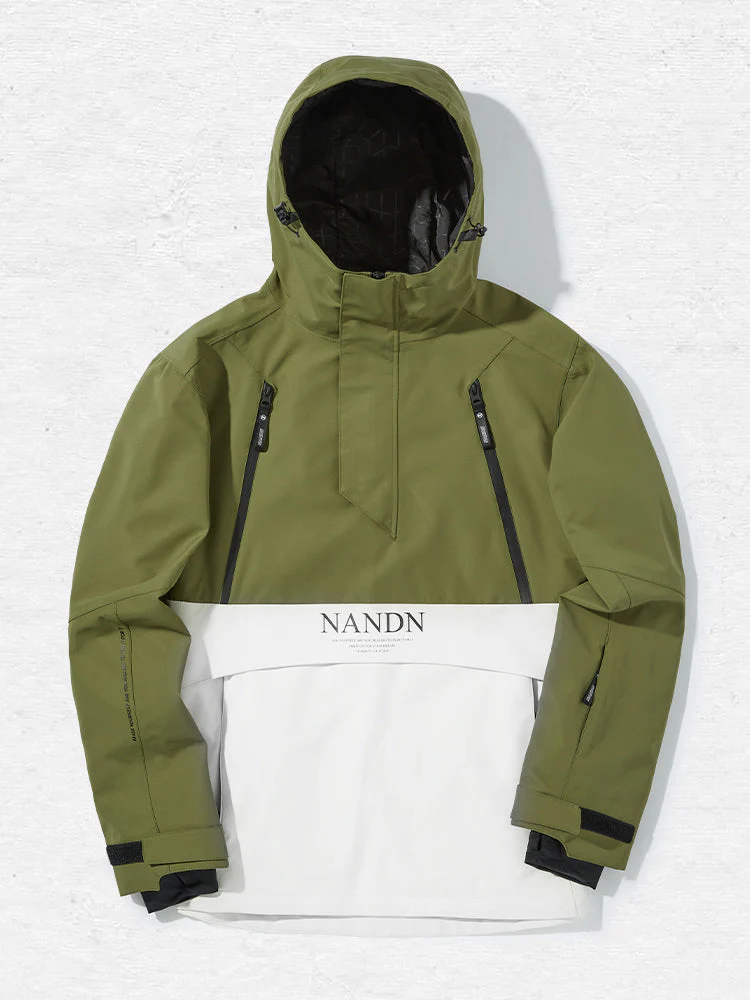 Men's Nandn Happy Holidays Snowboard Anorak Jacket - Image 7
