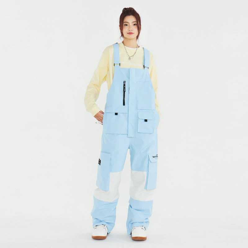 Men's Nandn Pockets Fun Snowboard Bibs Snow Pants - Image 5