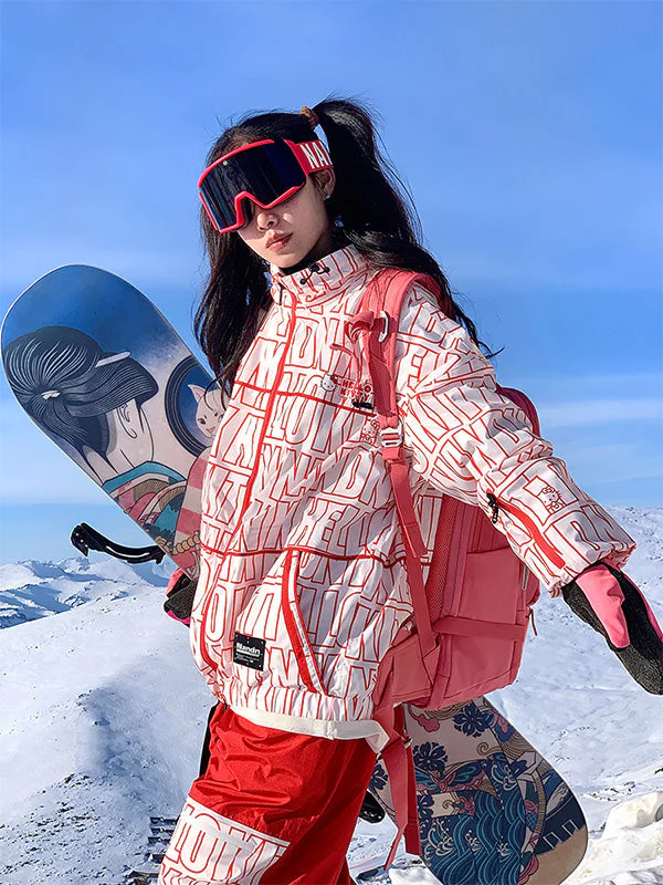 Men's Nandn Print Snowboard Jacket - Image 4