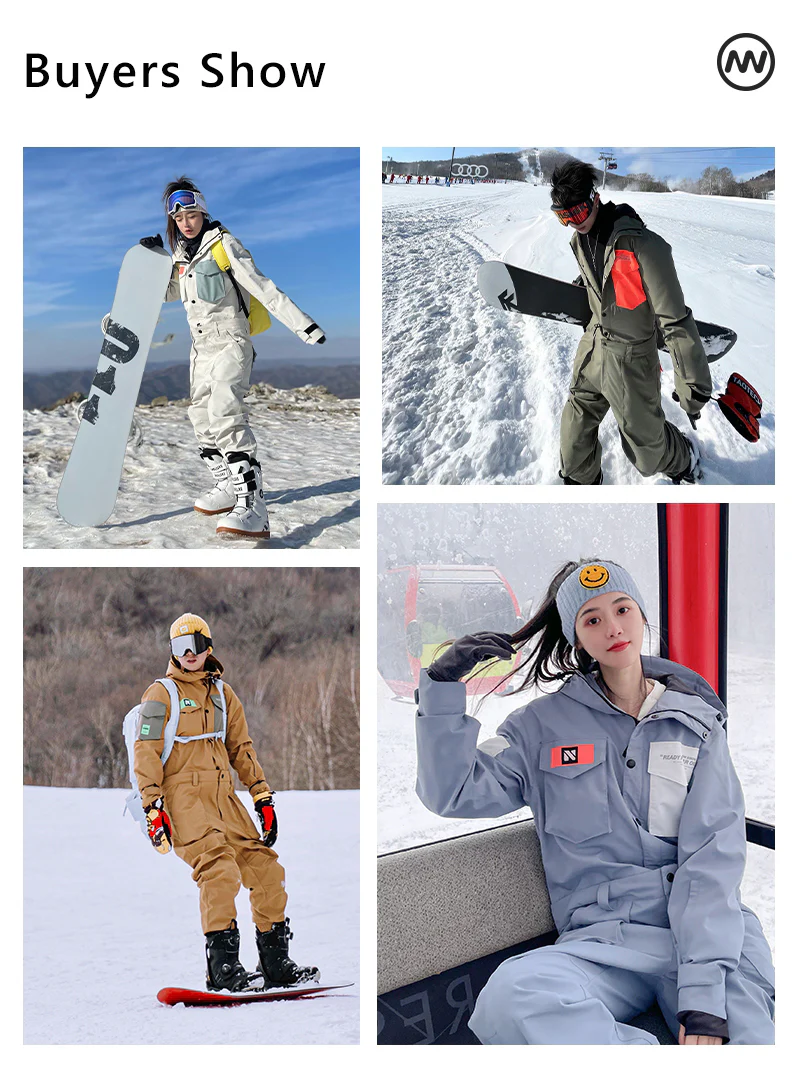 Men's Nandn Waterproof Breathable One Piece Snowboard Suits - Image 5