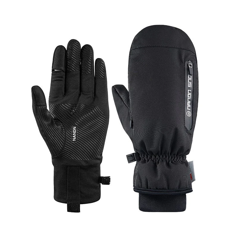 Men's Nandn Winter Mountain Shred All Weather Snow Mittens  With Additional 5 Finger Gloves - Image 10