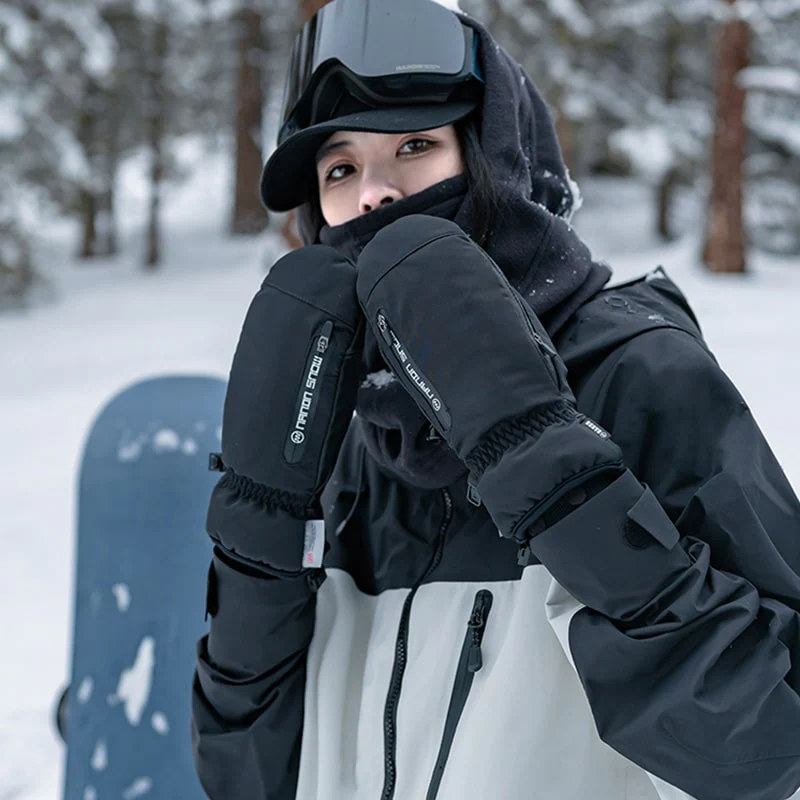 Men's Nandn Winter Mountain Shred All Weather Snow Mittens  With Additional 5 Finger Gloves - Image 11
