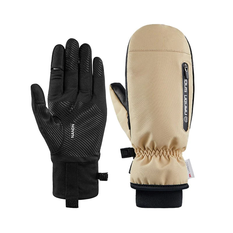 Men's Nandn Winter Mountain Shred All Weather Snow Mittens  With Additional 5 Finger Gloves - Image 3