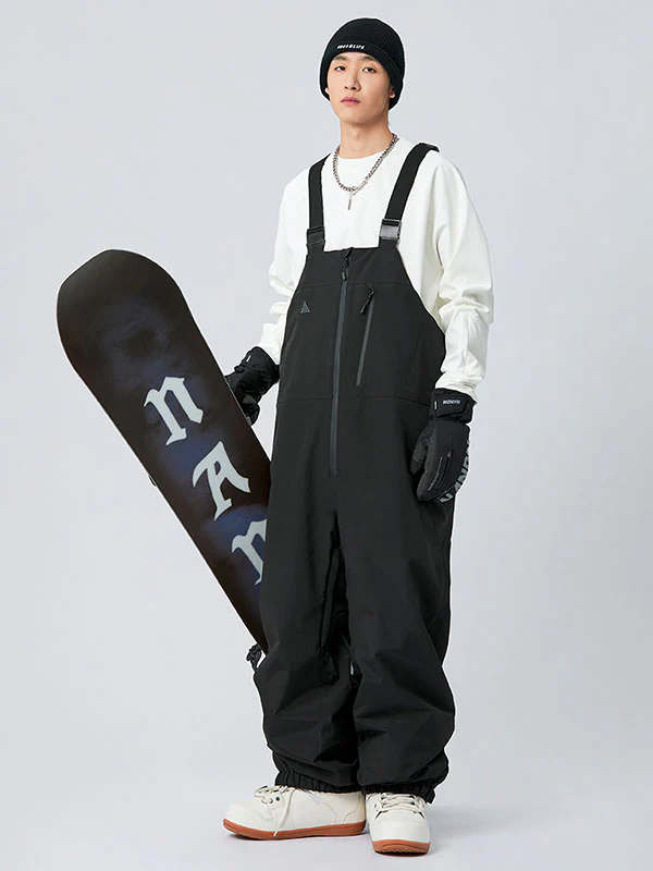 Men's Nandn Winter Star Baggy Mountain Snowboard Ski Bibs - Image 2