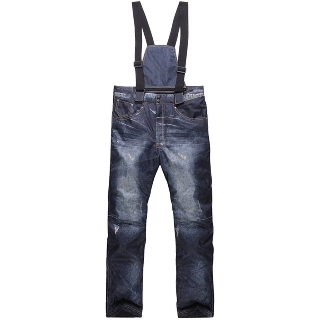 Men's Outdoor Denim Jeans Bibs Overall - Image 11