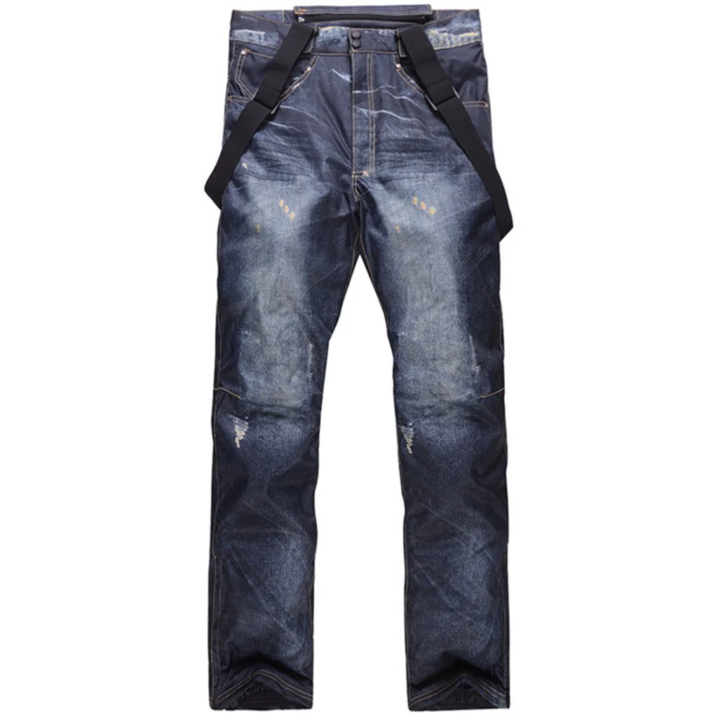 Men's Outdoor Denim Jeans Bibs Overall - Image 12