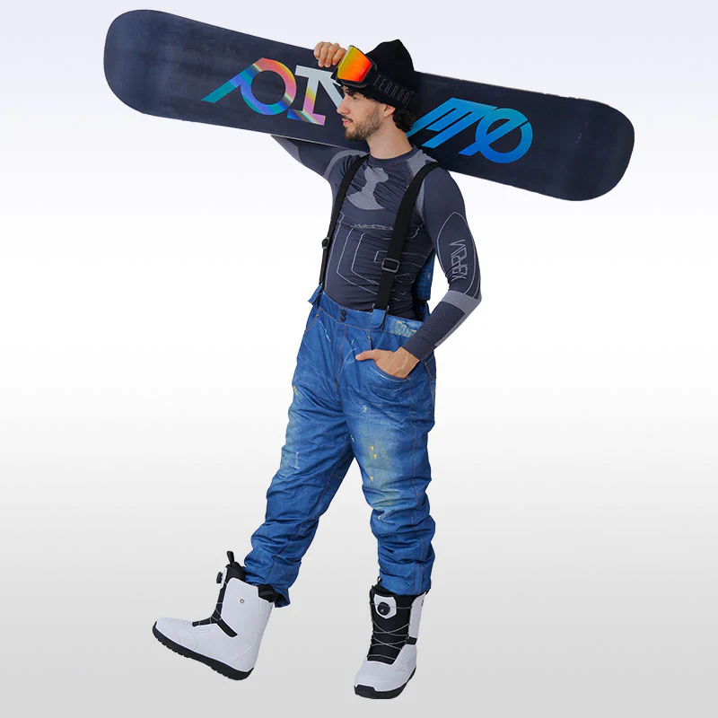 Men's Outdoor Denim Jeans Bibs Overall - Image 3