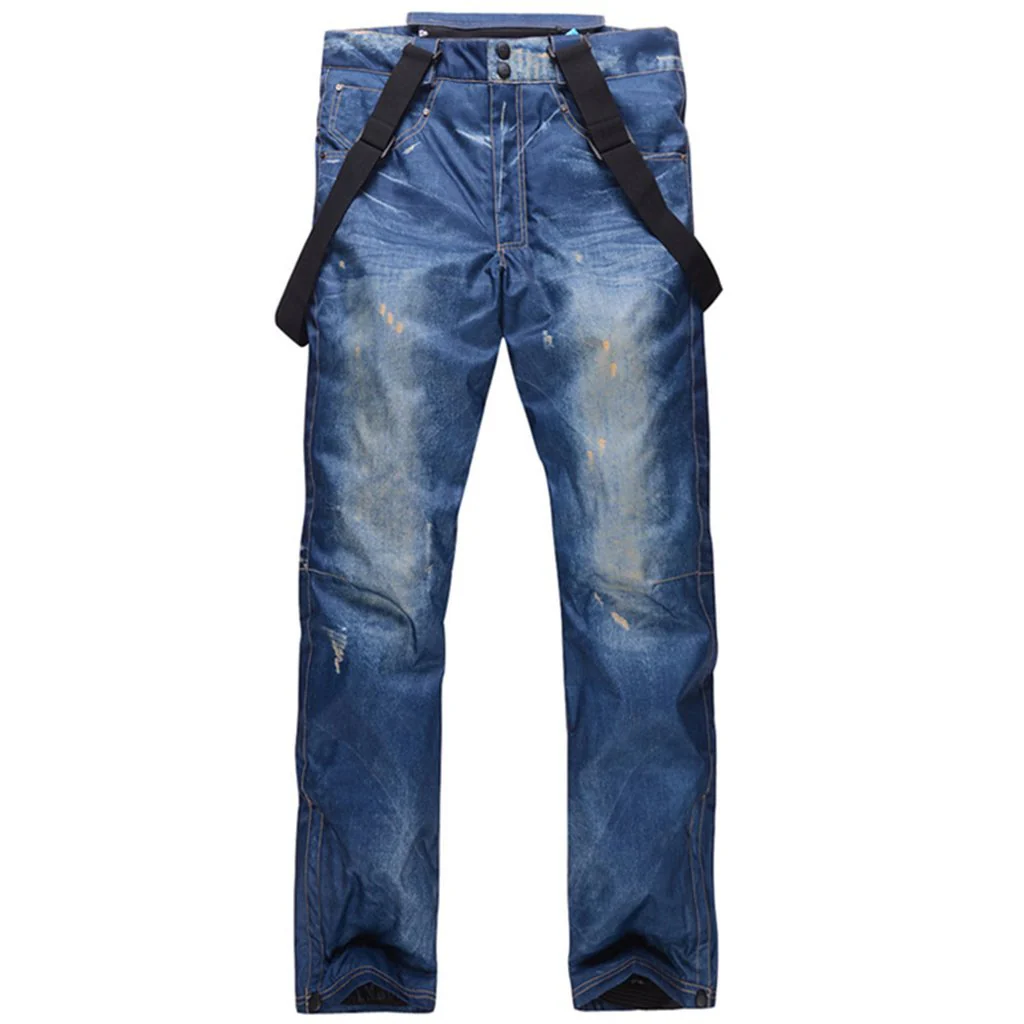 Men's Outdoor Denim Jeans Bibs Overall - Image 4