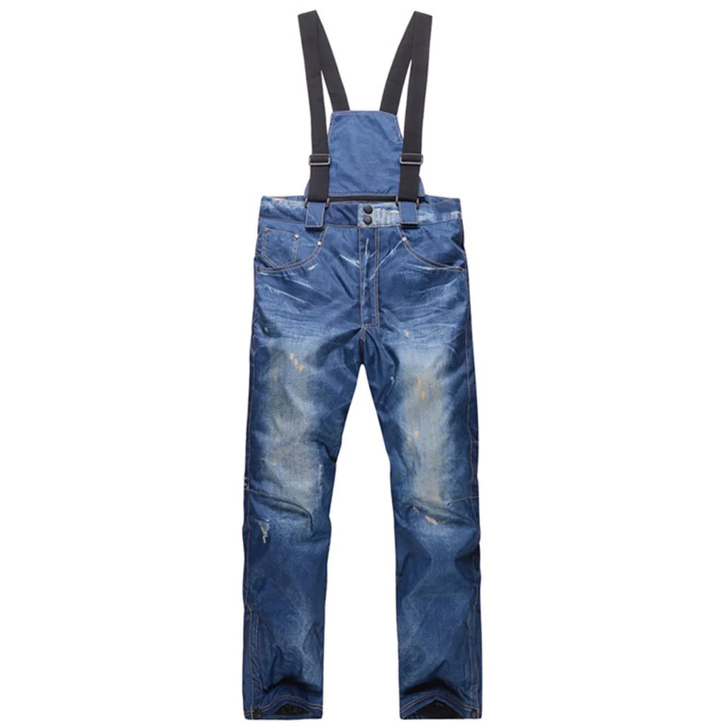 Men's Outdoor Denim Jeans Bibs Overall - Image 5