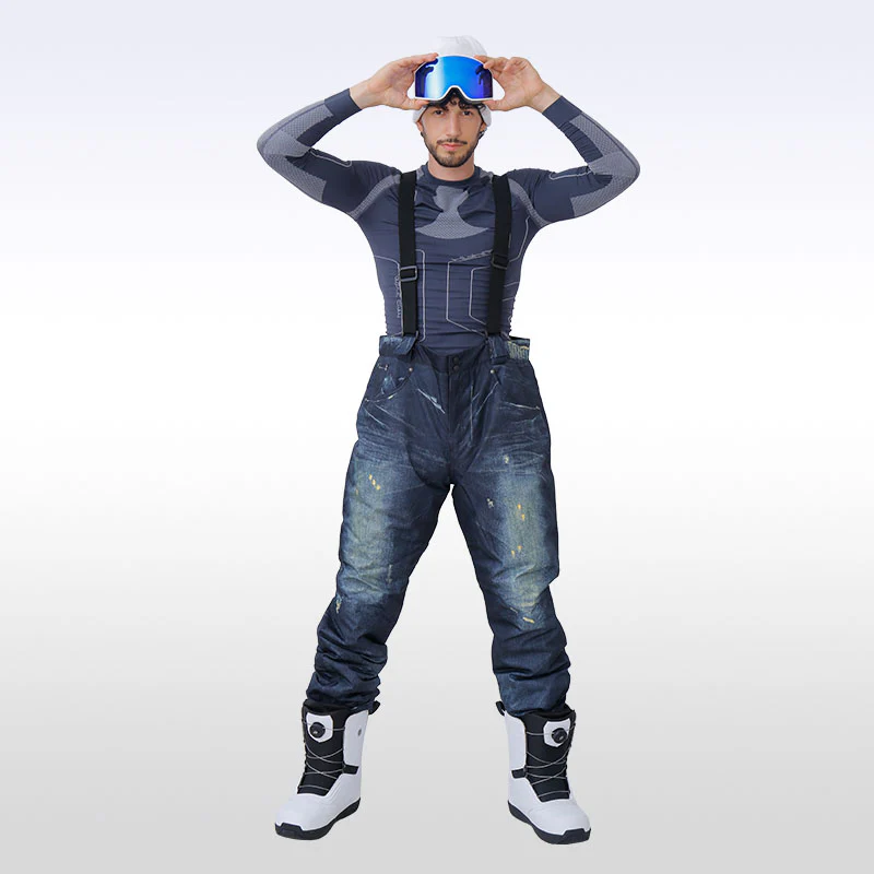 Men's Outdoor Denim Jeans Bibs Overall - Image 8