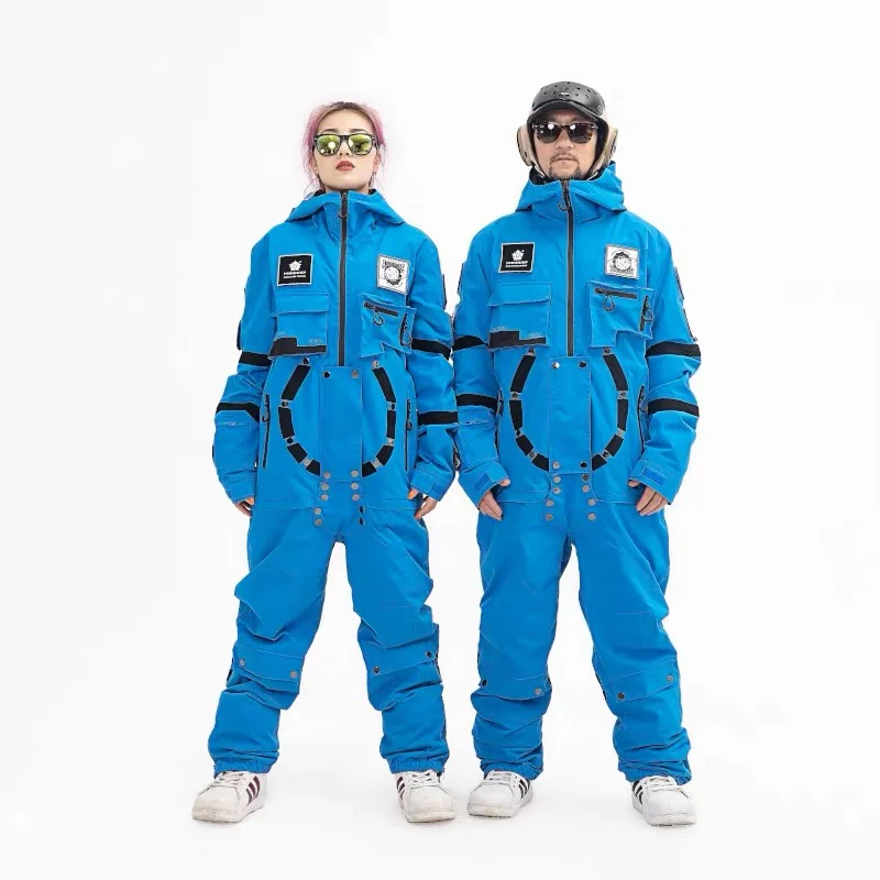 Men's PINGUP Nasa Space Station One Piece Snowboard Suits - Image 11